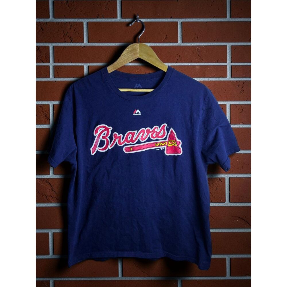 Majestic Atlanta Braves Josh Donaldson #20 T Shirt Men's Large MLB Navy